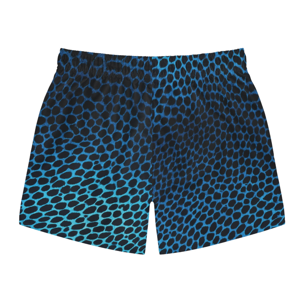 Blue Honeycomb Swim Trunks