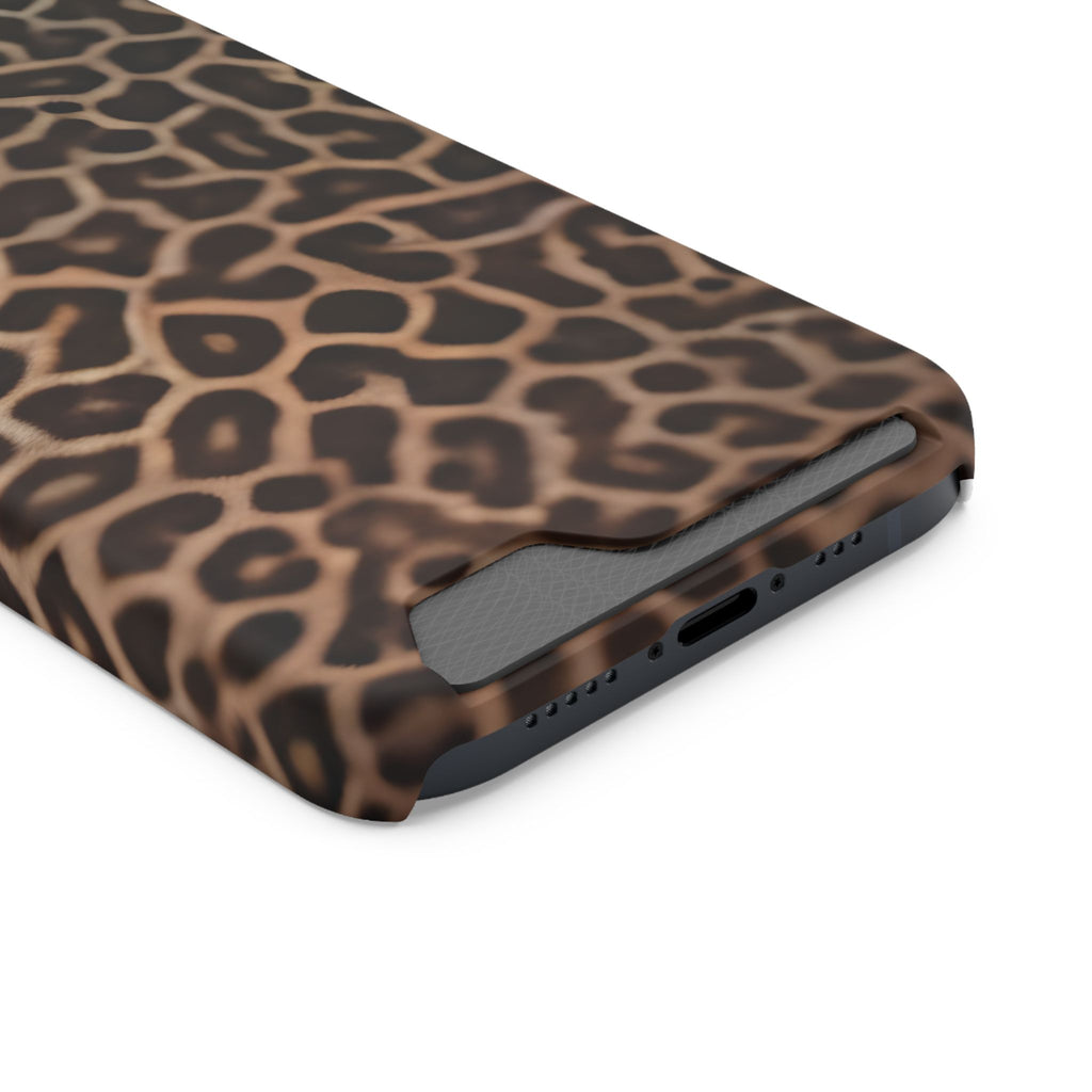 Leopard Print Phone Case With Card Holder