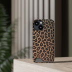 Leopard Print Phone Case With Card Holder