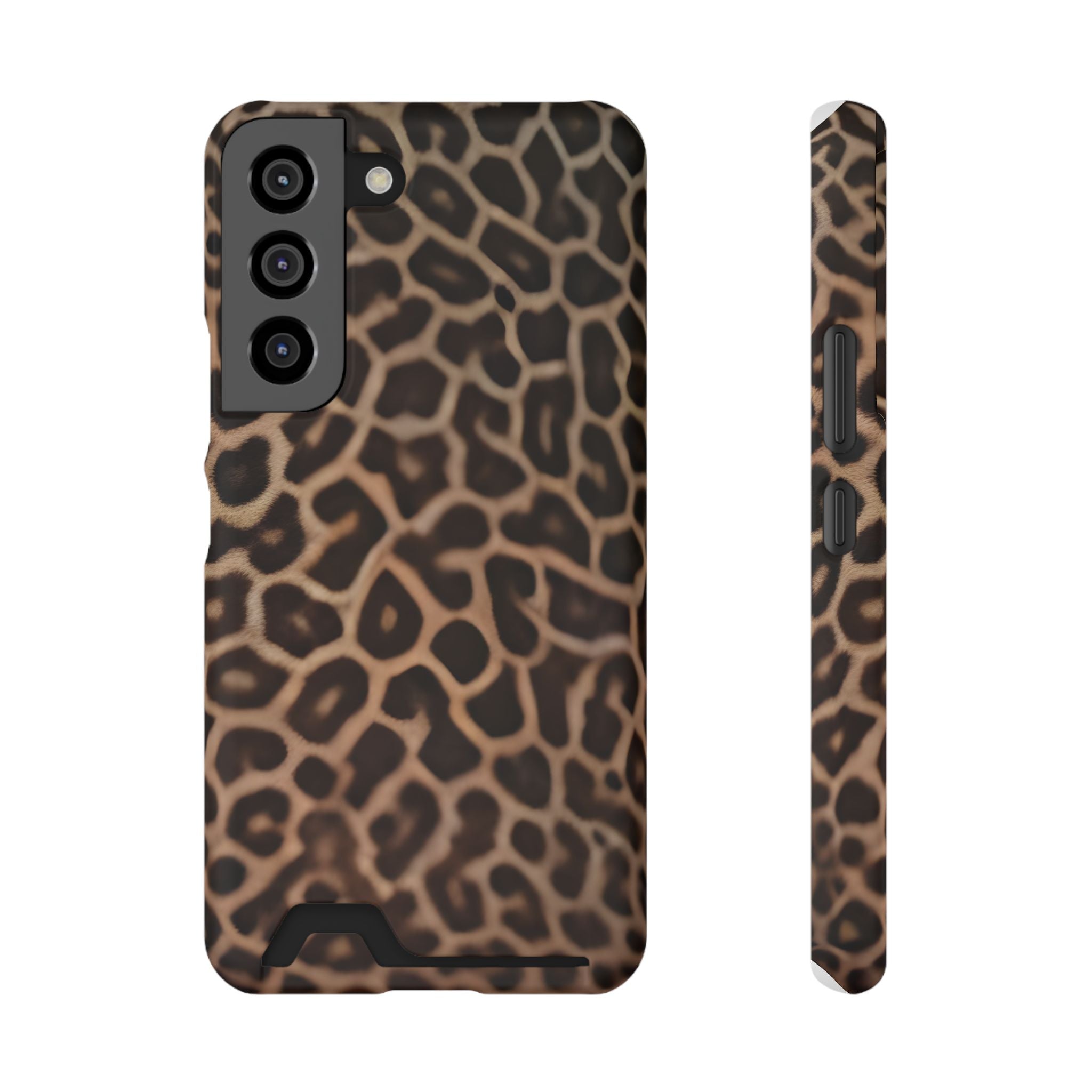 Leopard Print Phone Case With Card Holder