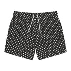 Black Retro Polka Dot Swim Trunks