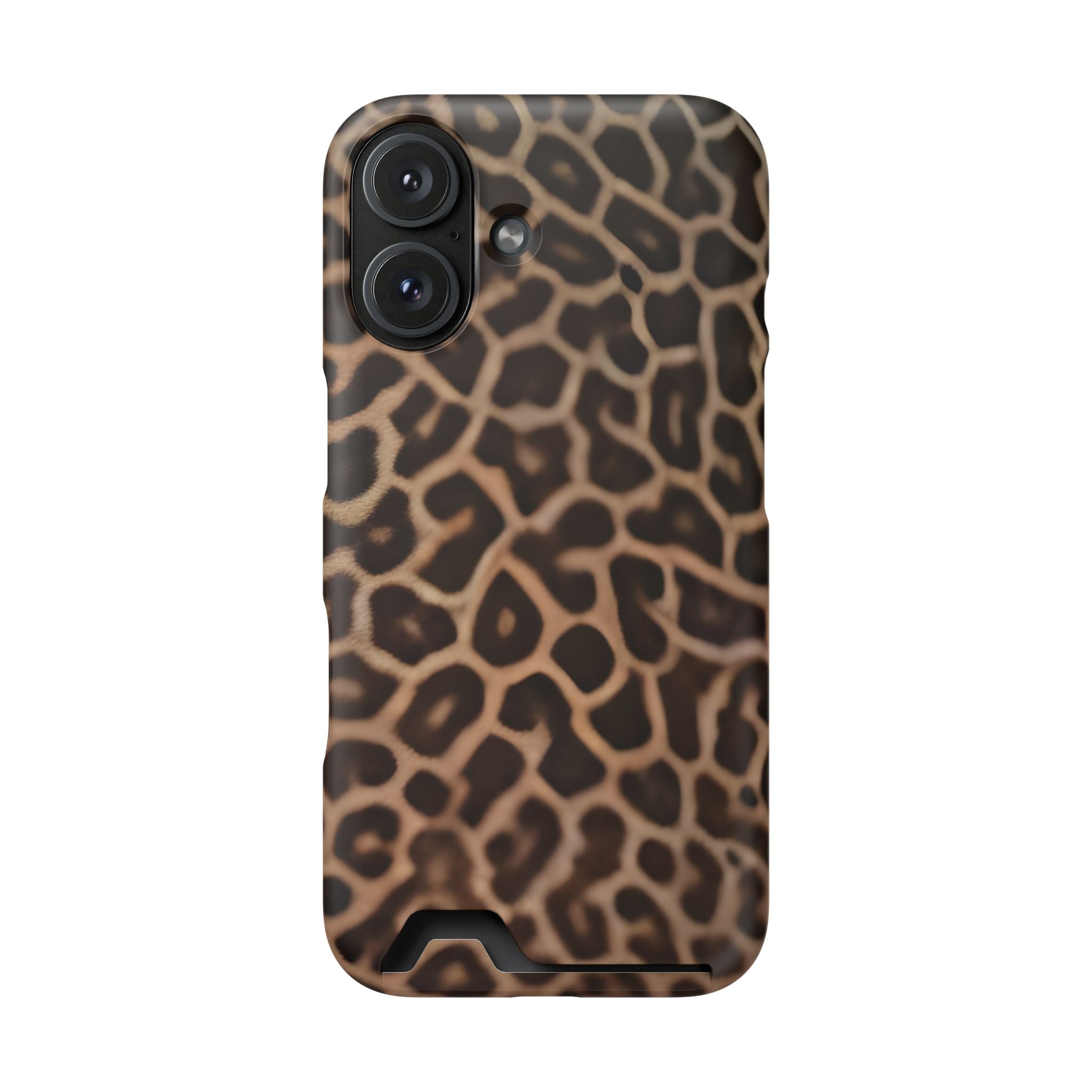 Leopard Print Phone Case With Card Holder