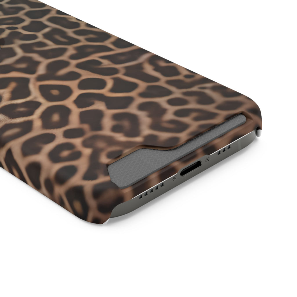 Leopard Print Phone Case With Card Holder