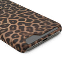 Leopard Print Phone Case With Card Holder