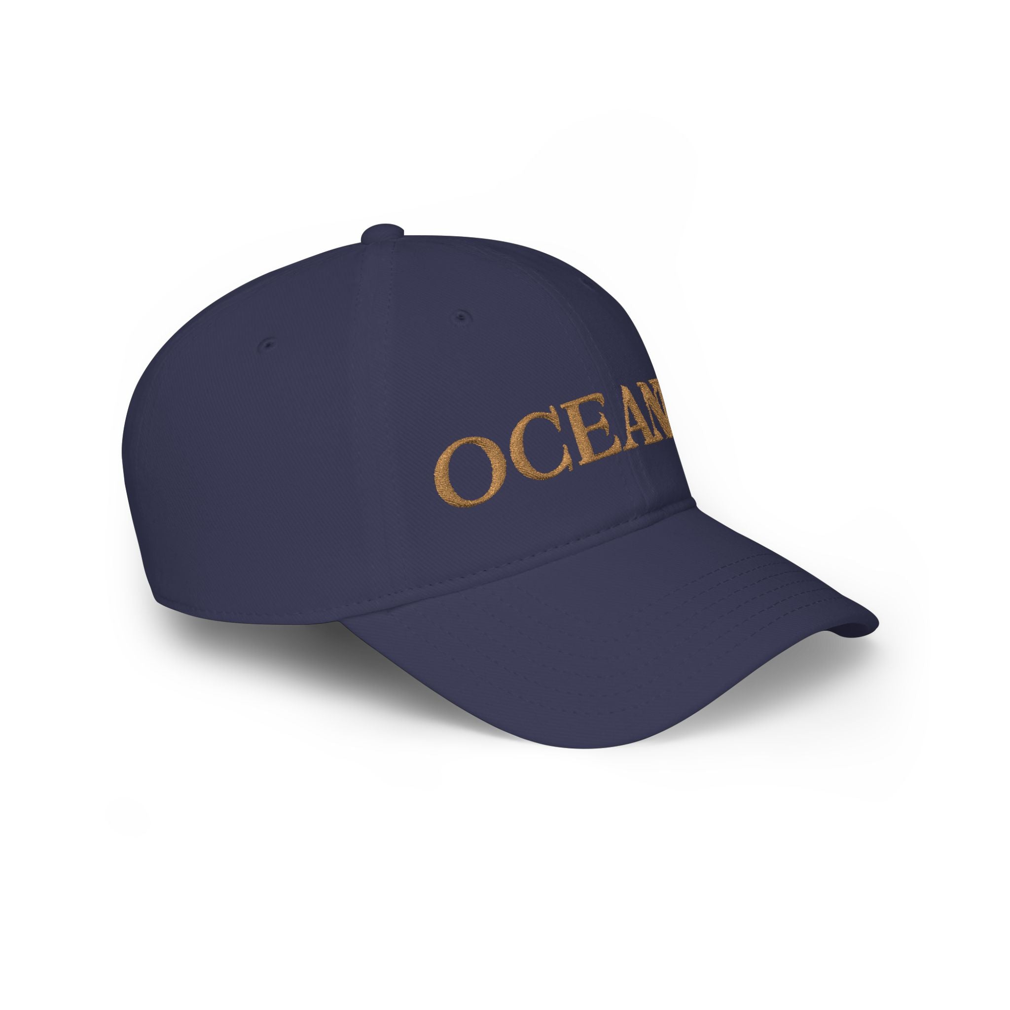 OCEANI Glitter Script Baseball Cap — Red Low-Profile Hat for Beach, Travel & Casual Wear
