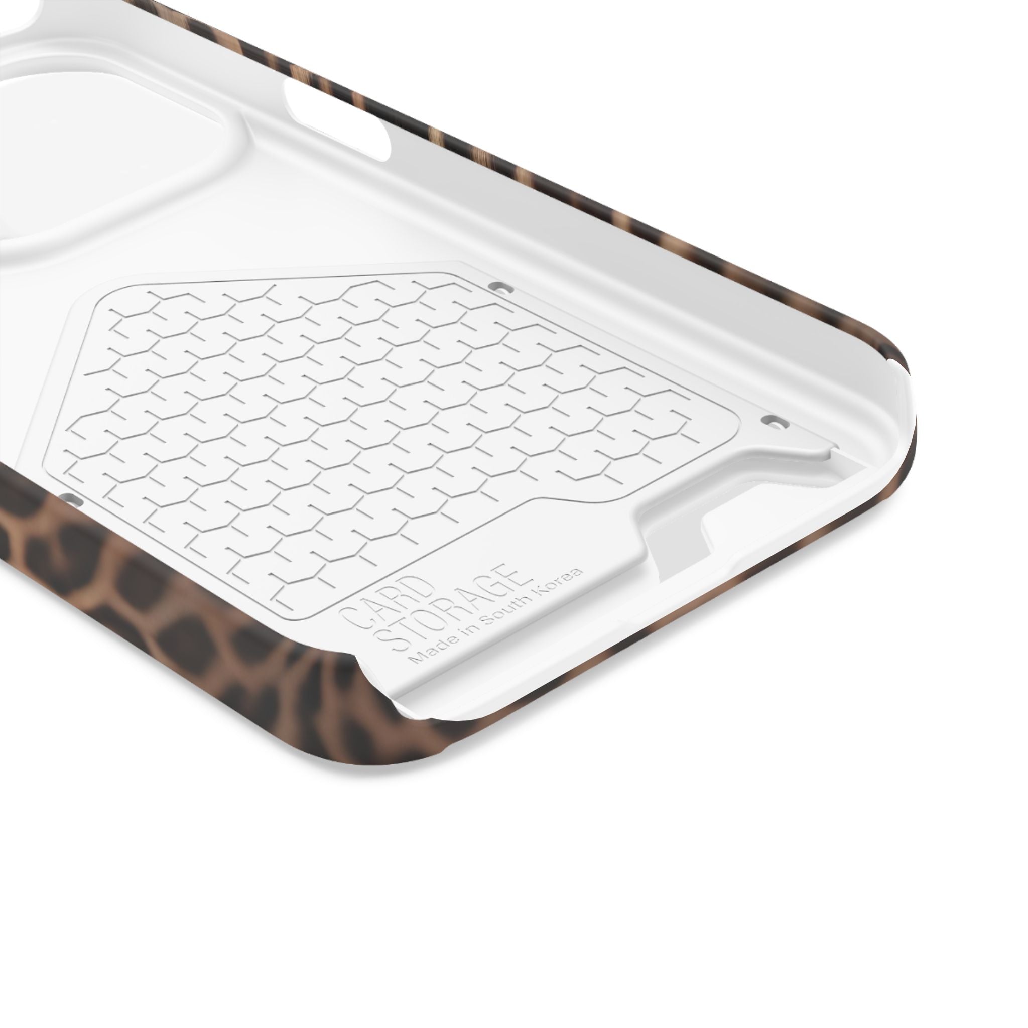 Leopard Print Phone Case With Card Holder