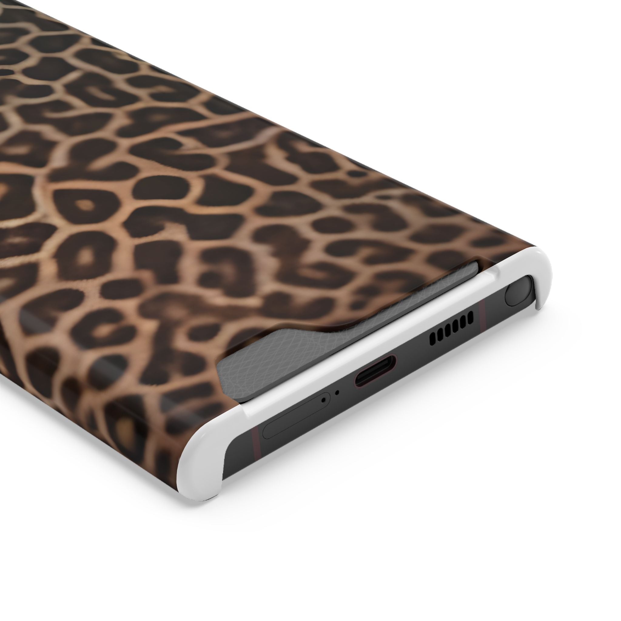 Leopard Print Phone Case With Card Holder