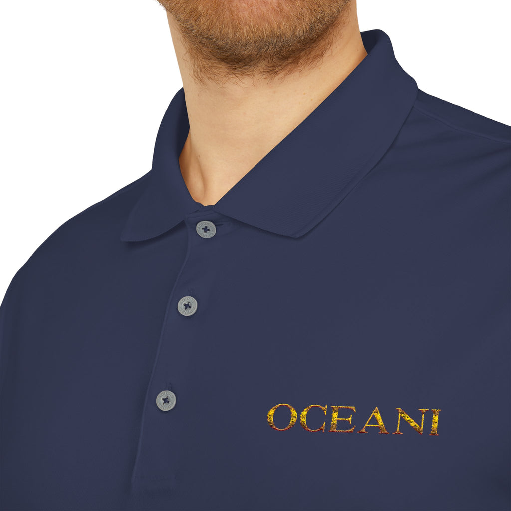 Classic White Performance Polo — 'OCEANE' Embroidered Chest