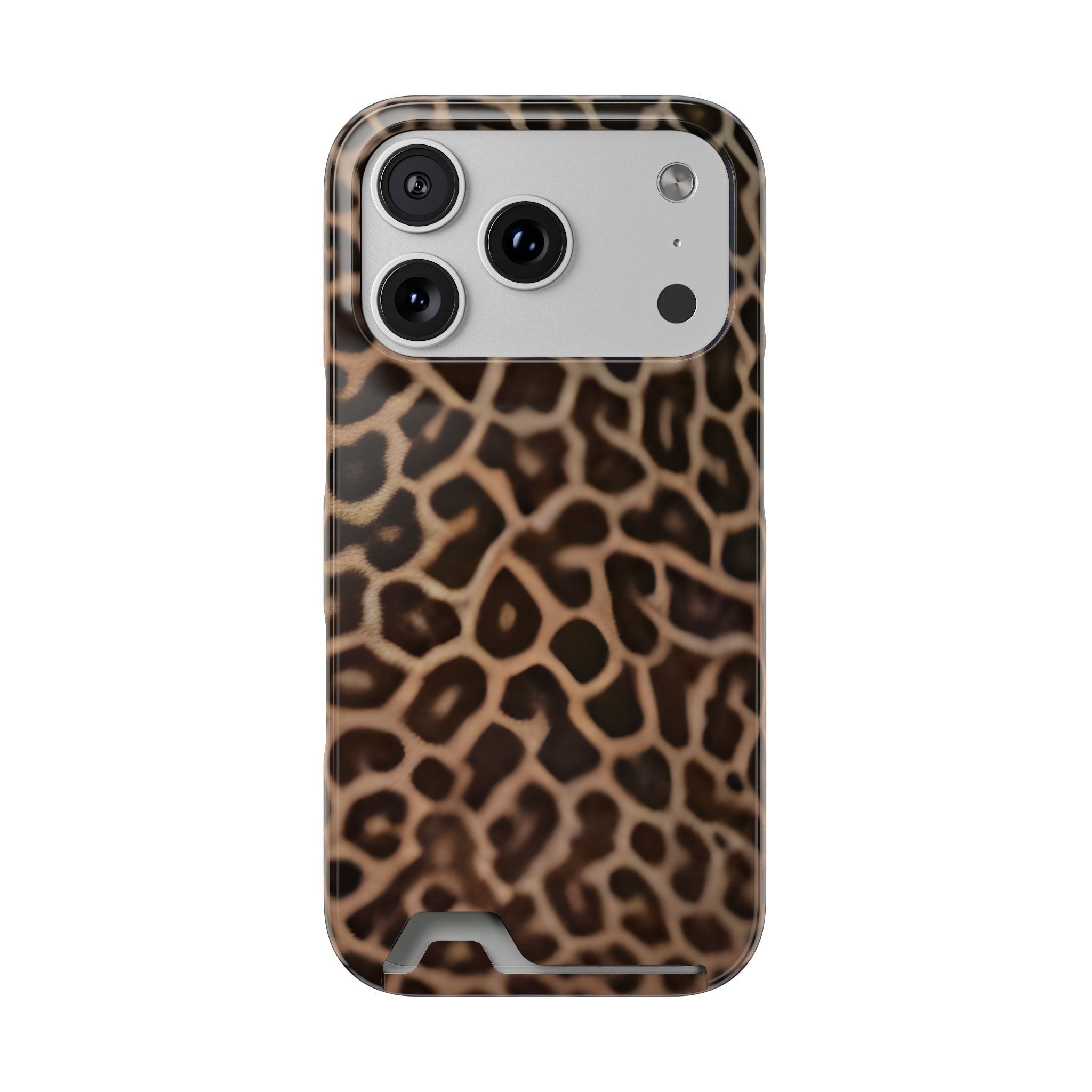 Leopard Print Phone Case With Card Holder