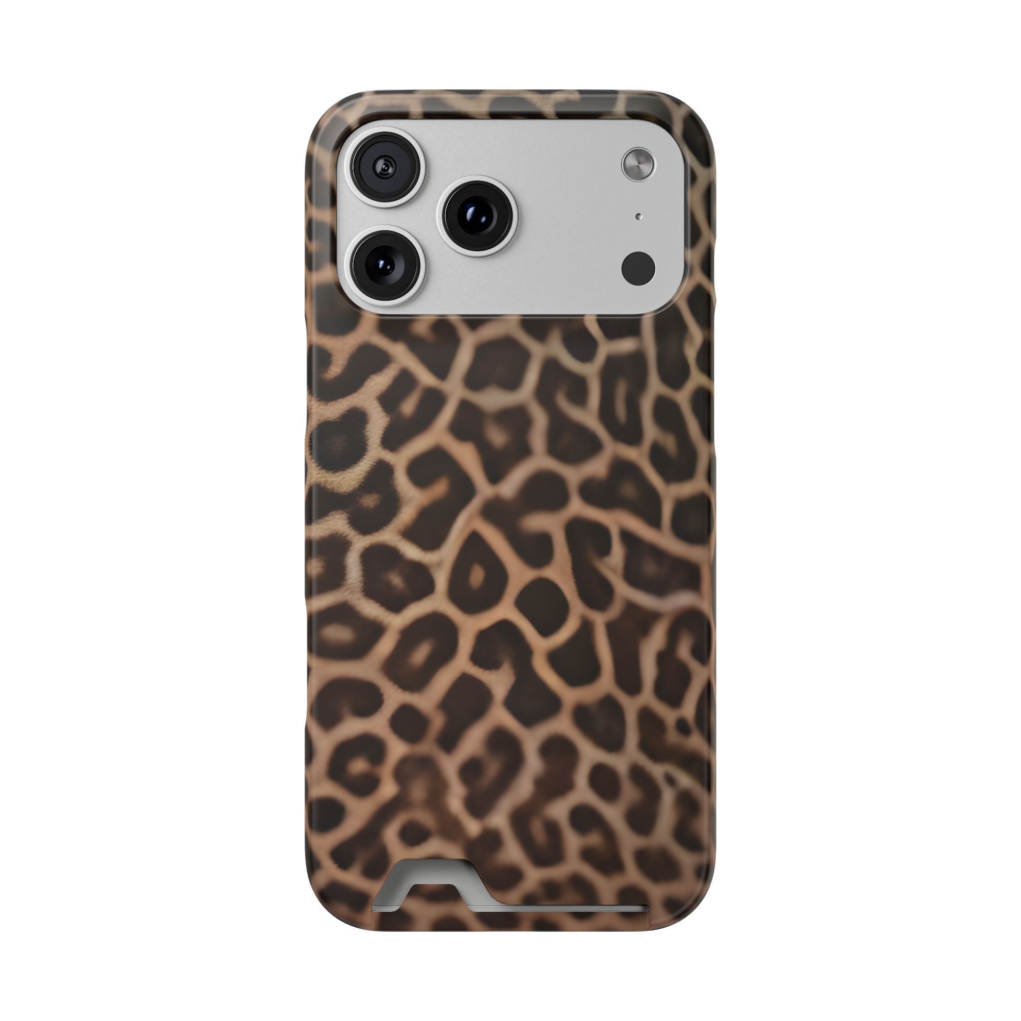 Leopard Print Phone Case With Card Holder