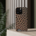 Leopard Print Phone Case With Card Holder