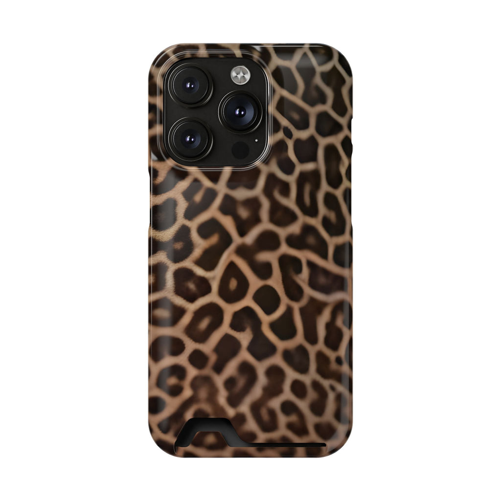 Leopard Print Phone Case With Card Holder
