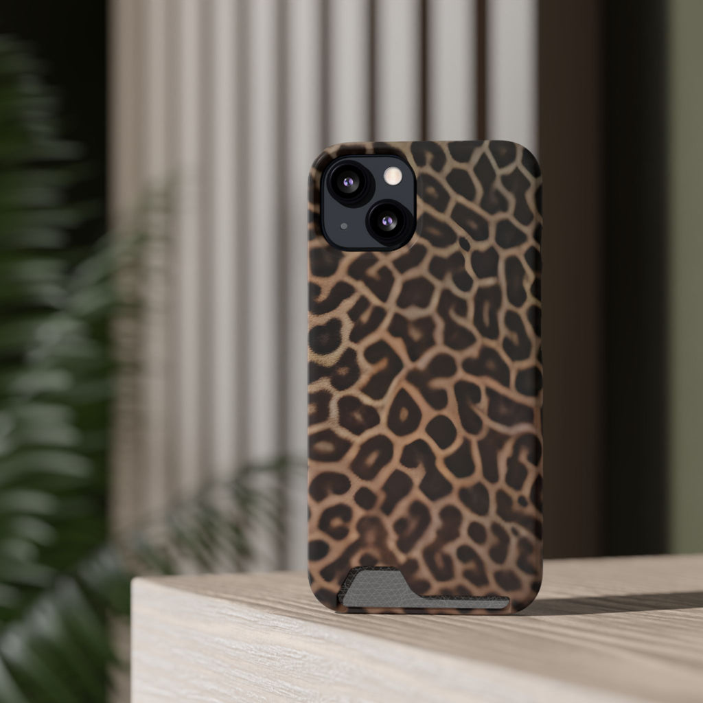 Leopard Print Phone Case With Card Holder