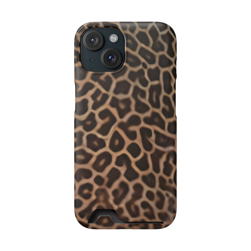 Leopard Print Phone Case With Card Holder
