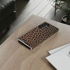 Leopard Print Phone Case With Card Holder