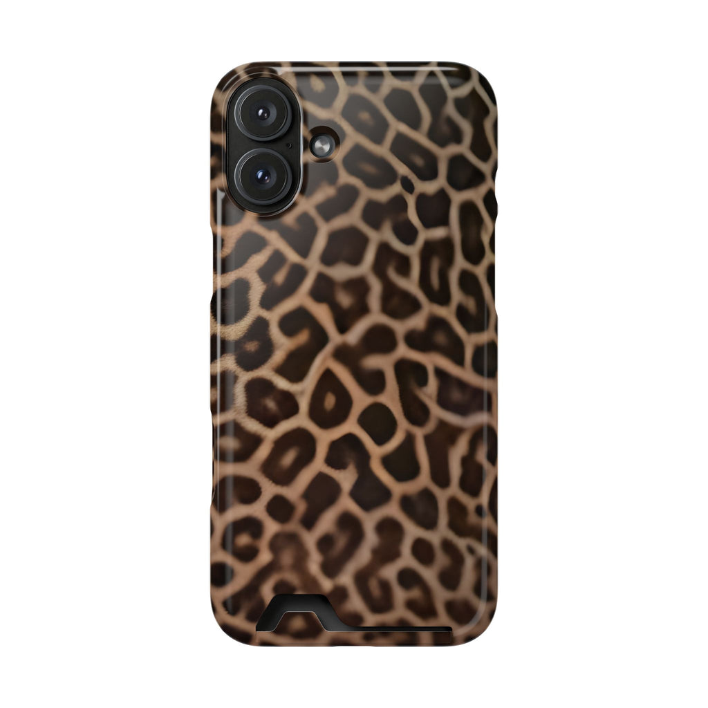 Leopard Print Phone Case With Card Holder