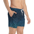 Blue Honeycomb Swim Trunks