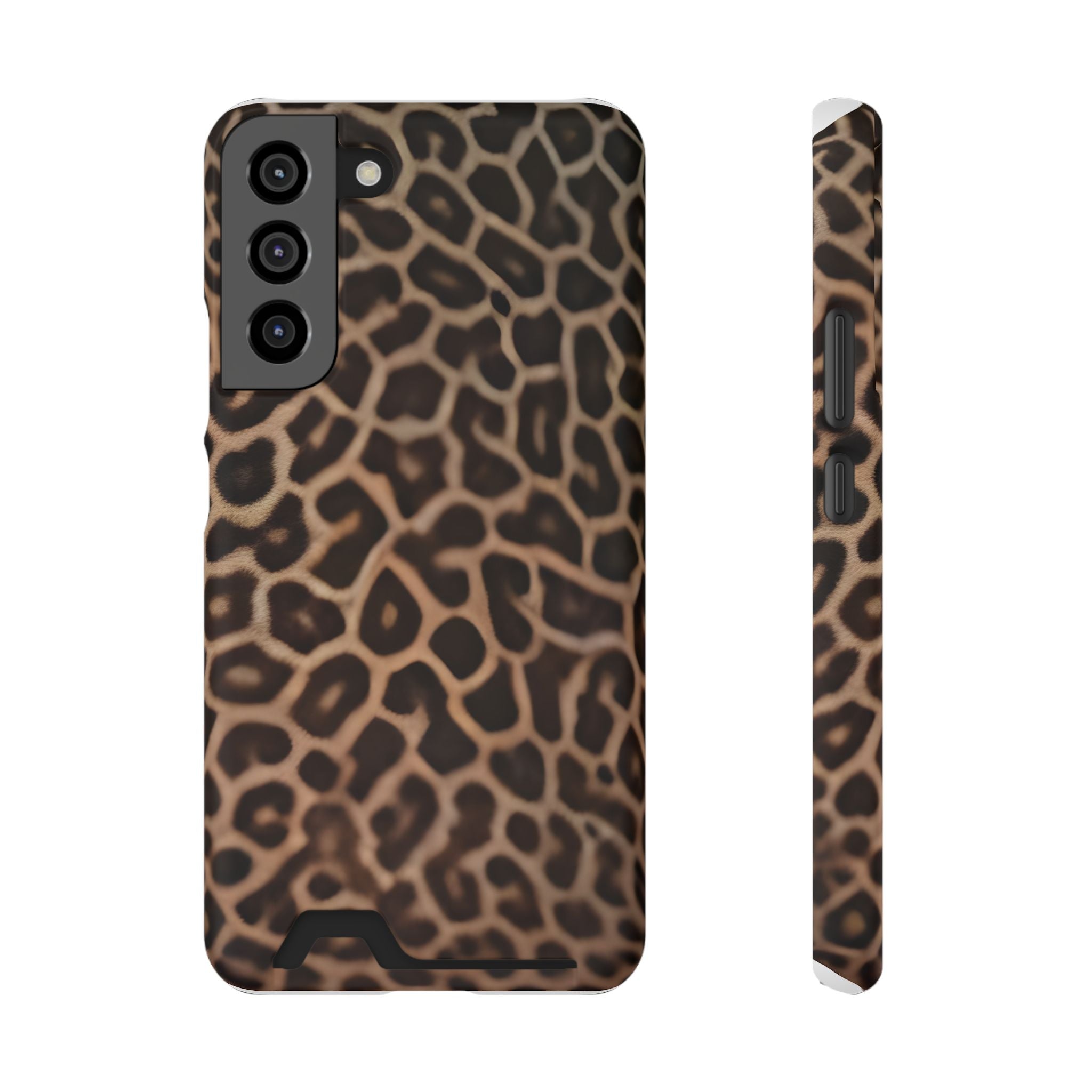 Leopard Print Phone Case With Card Holder