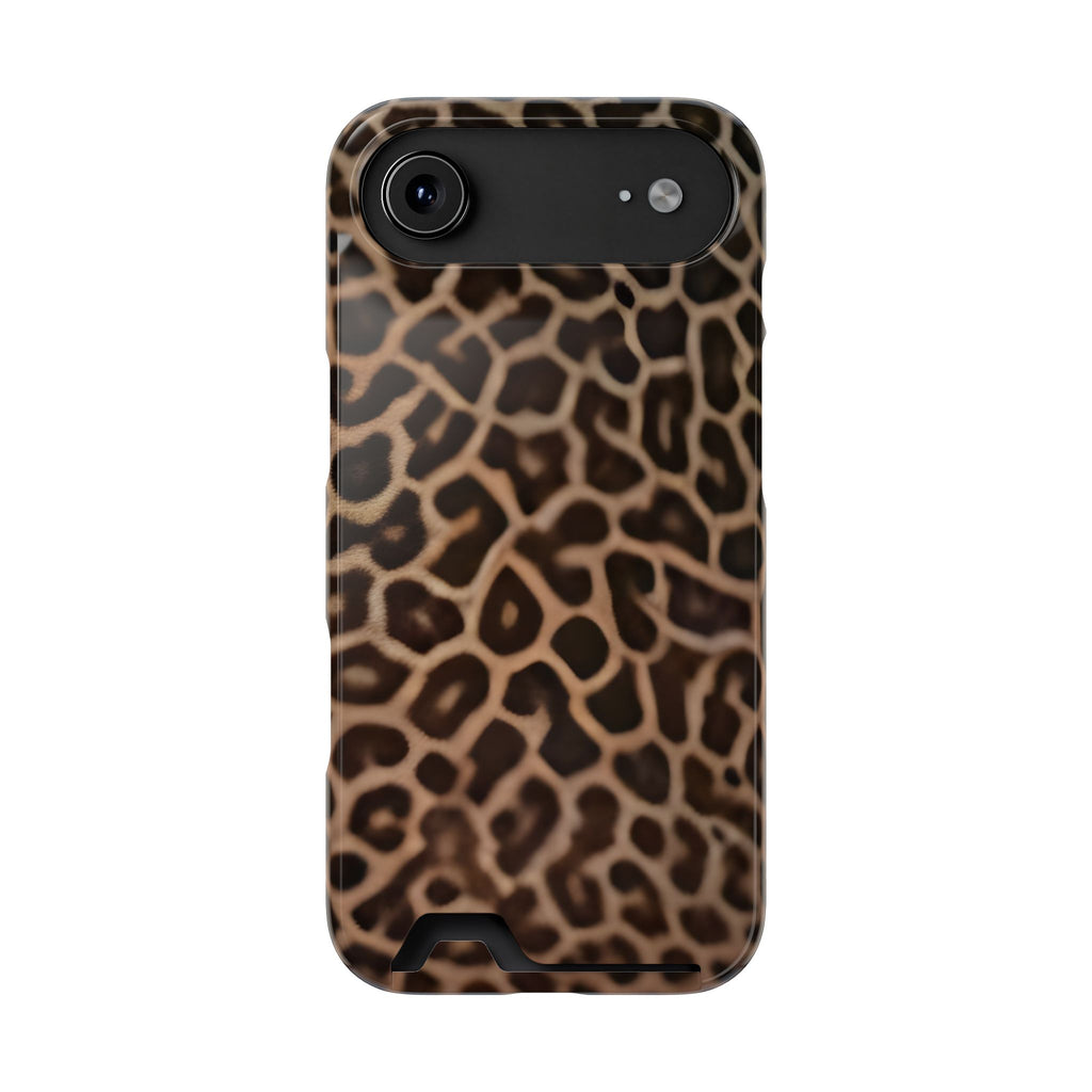 Leopard Print Phone Case With Card Holder