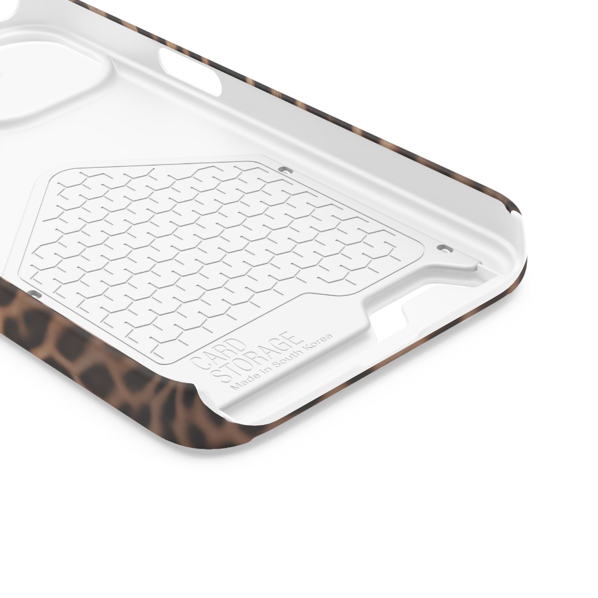 Leopard Print Phone Case With Card Holder