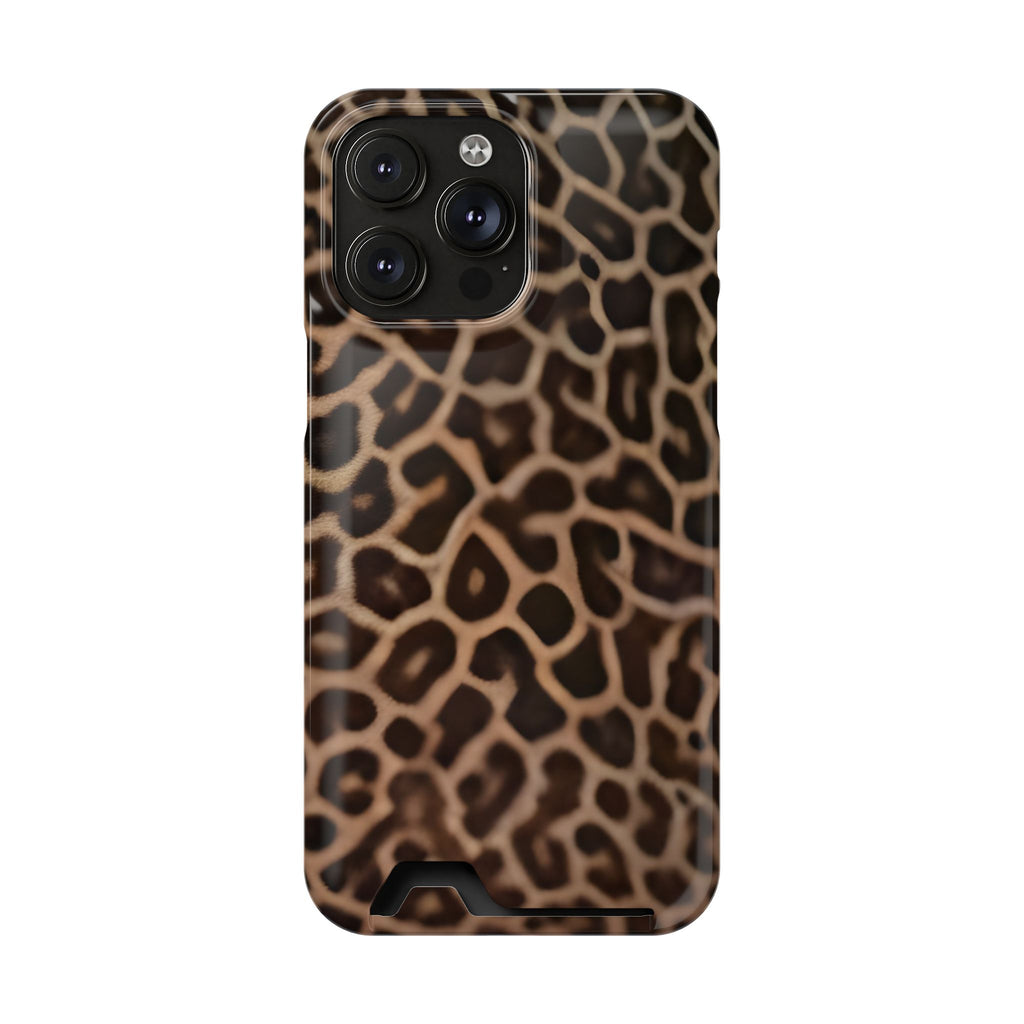 Leopard Print Phone Case With Card Holder