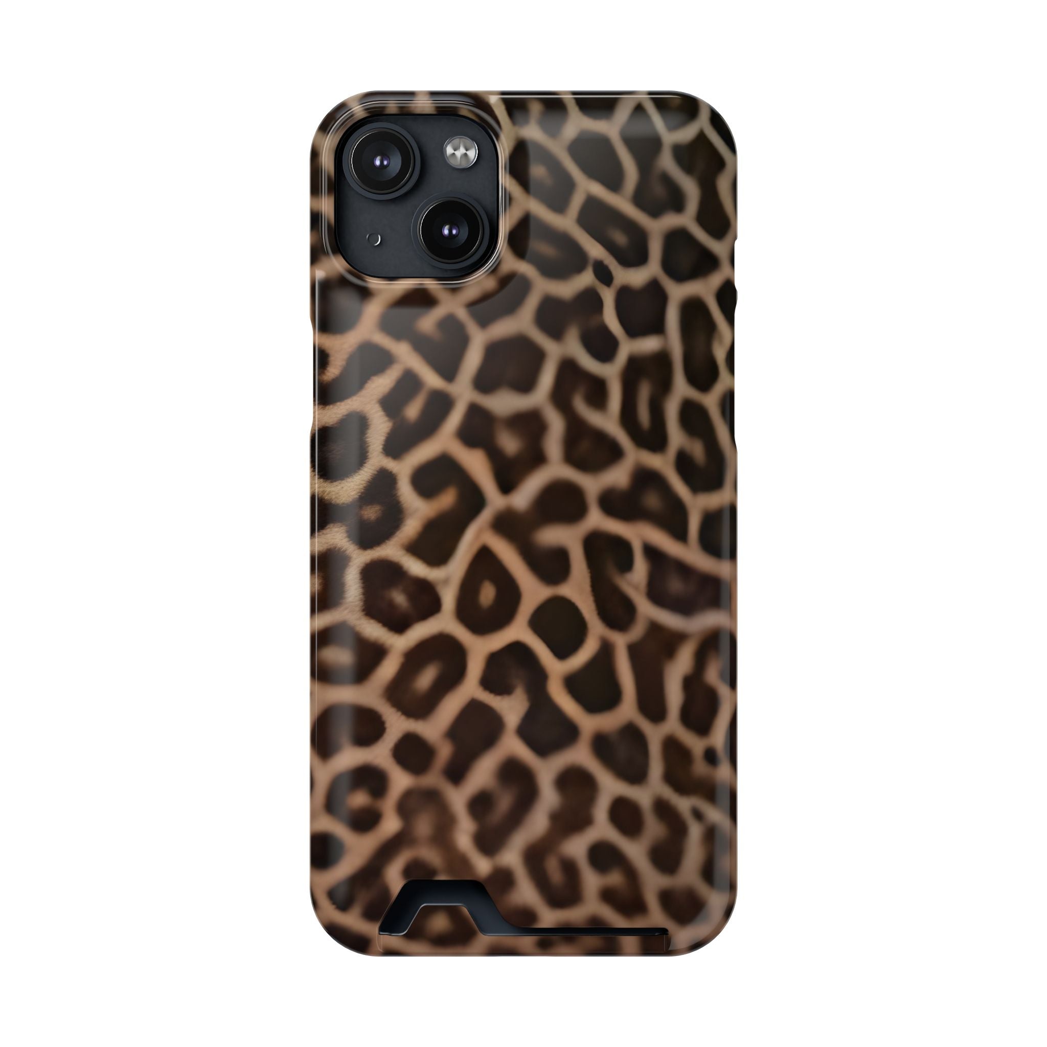 Leopard Print Phone Case With Card Holder