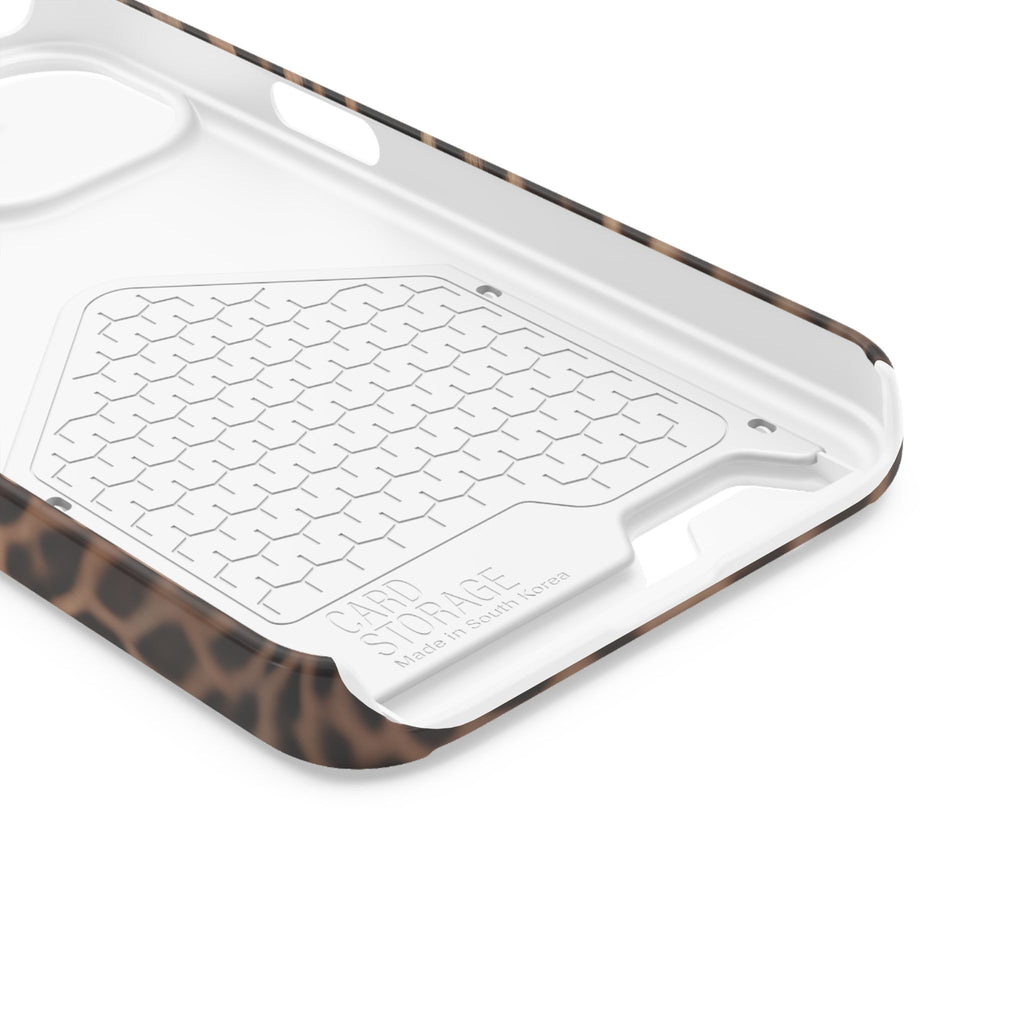 Leopard Print Phone Case With Card Holder