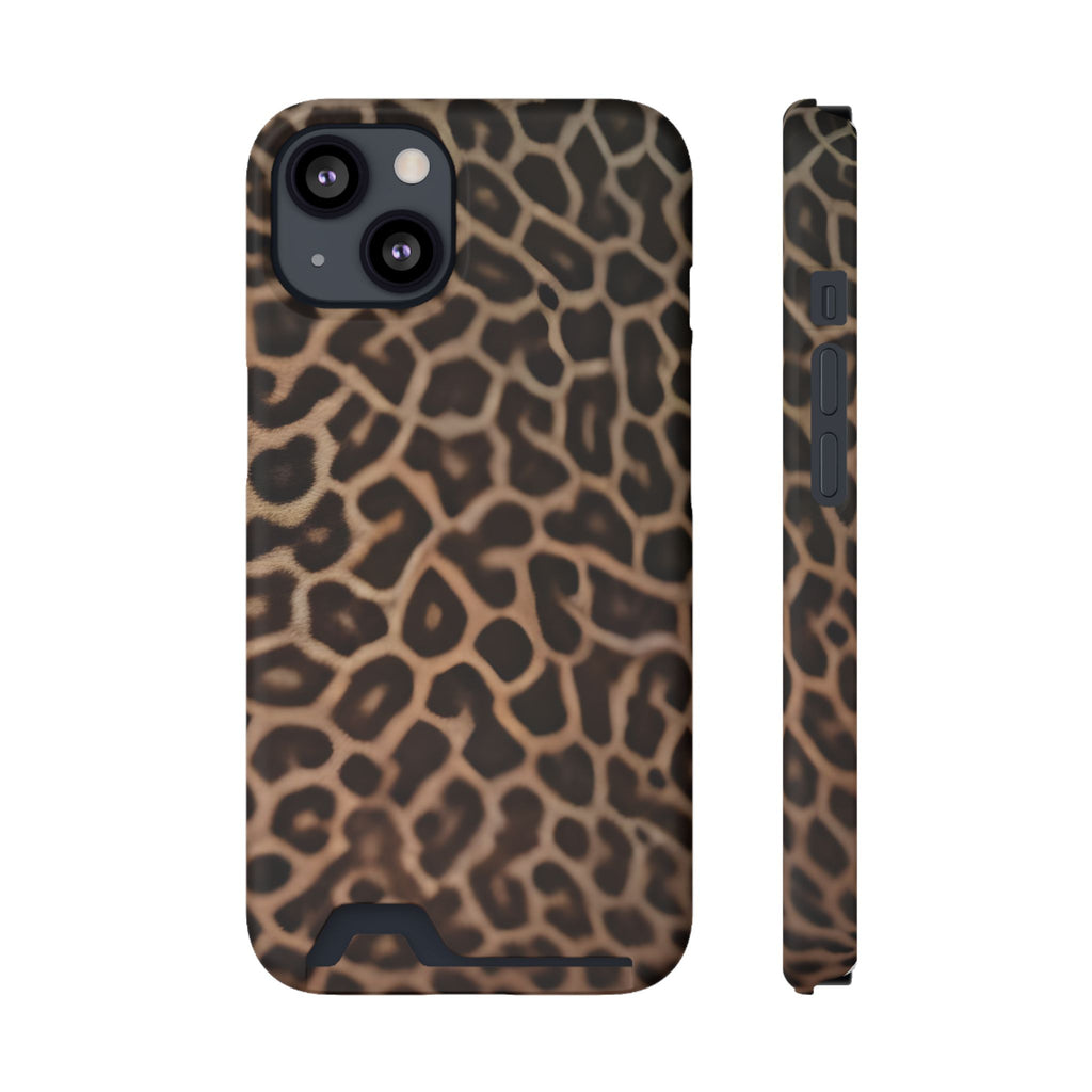 Leopard Print Phone Case With Card Holder