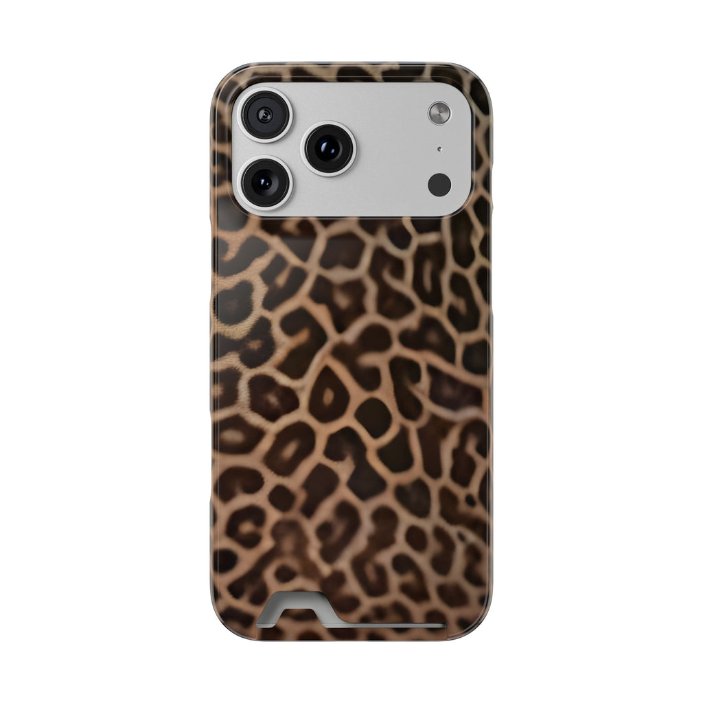 Leopard Print Phone Case With Card Holder