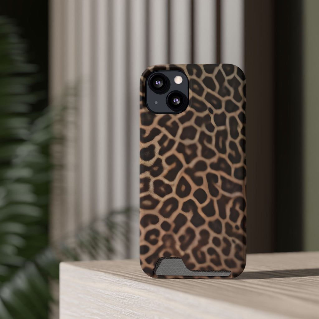 Leopard Print Phone Case With Card Holder