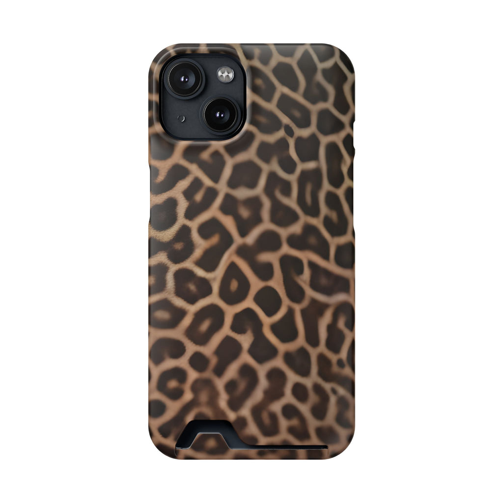 Leopard Print Phone Case With Card Holder