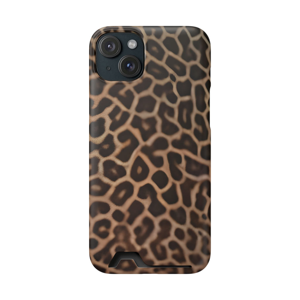 Leopard Print Phone Case With Card Holder