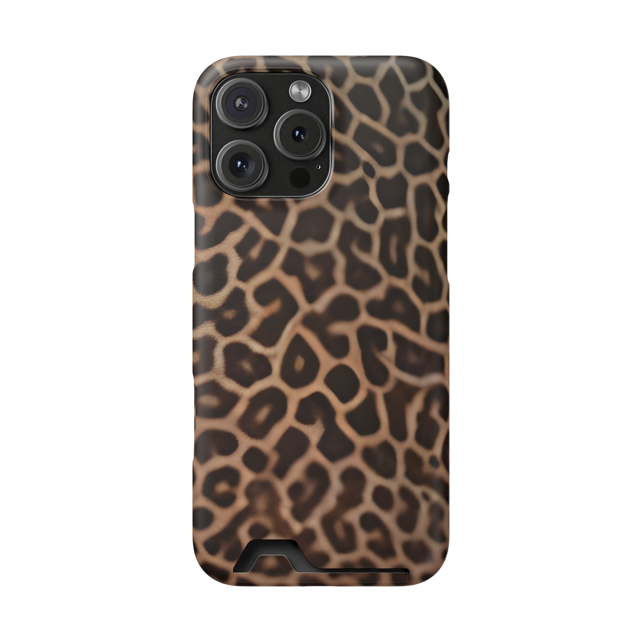 Leopard Print Phone Case With Card Holder