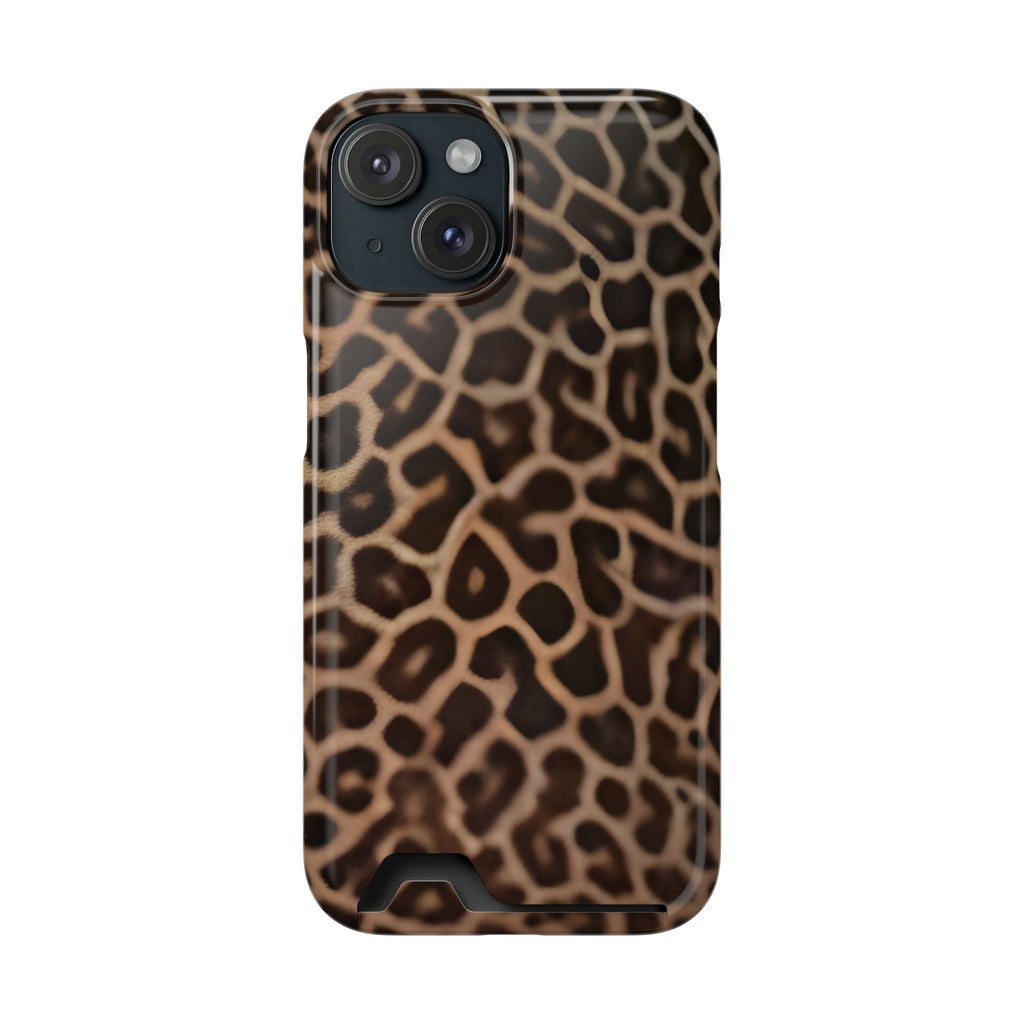 Leopard Print Phone Case With Card Holder