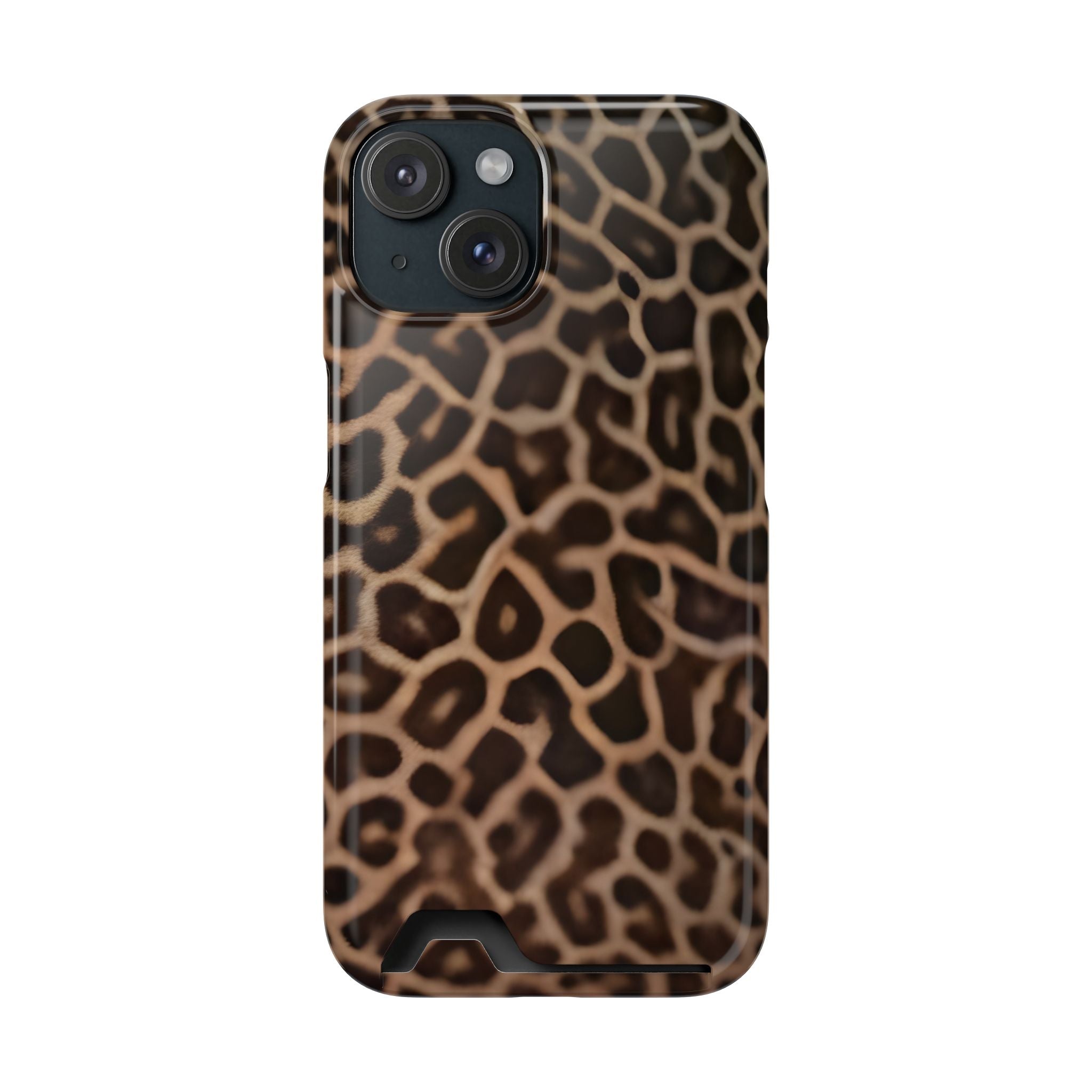 Leopard Print Phone Case With Card Holder