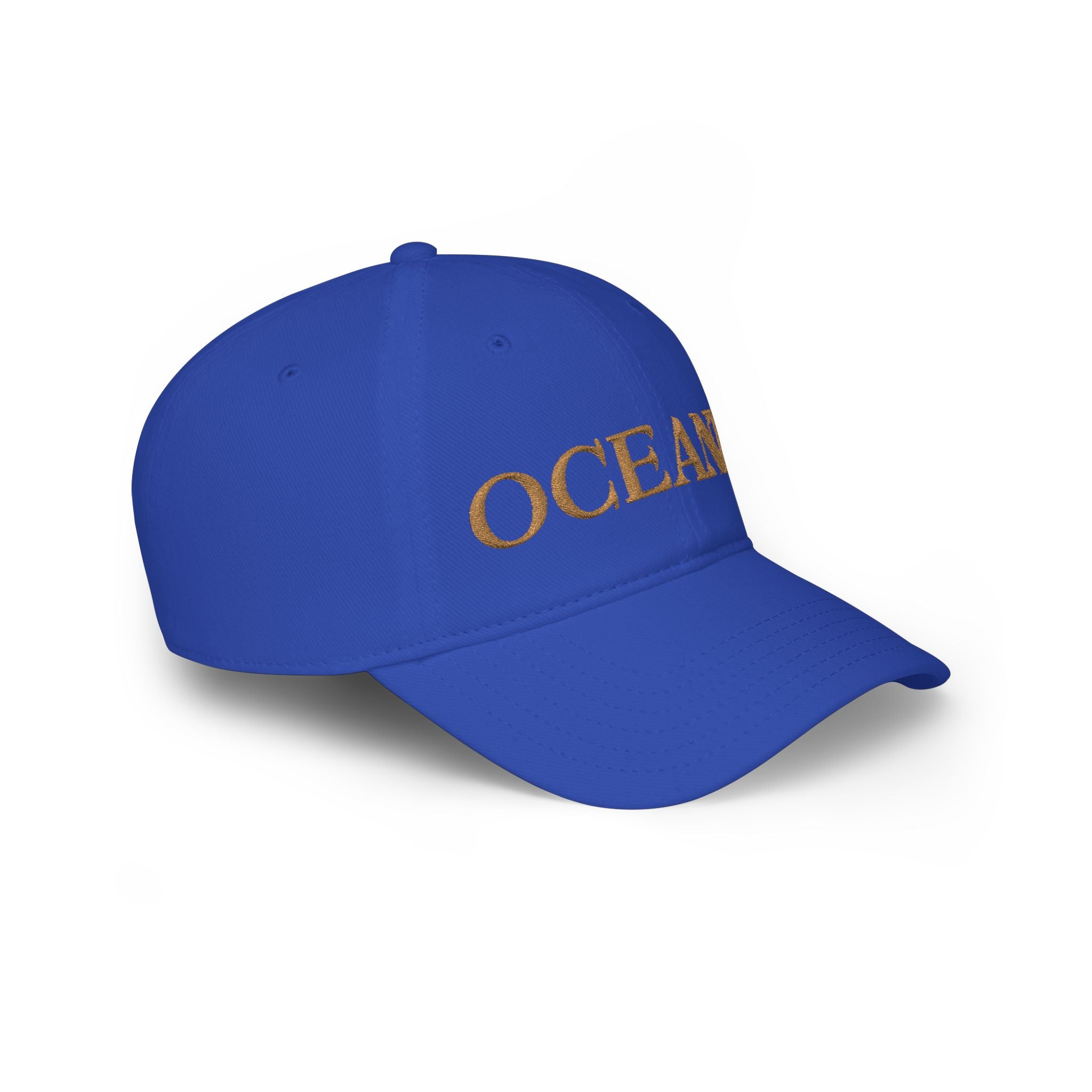 OCEANI Glitter Script Baseball Cap — Red Low-Profile Hat for Beach, Travel & Casual Wear
