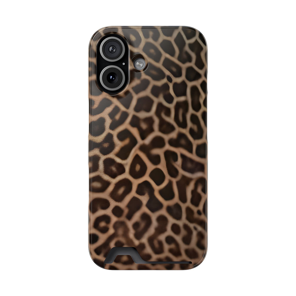 Leopard Print Phone Case With Card Holder