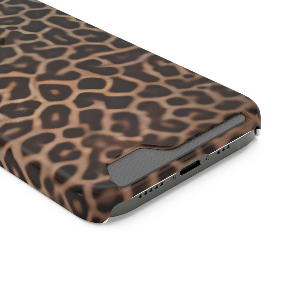 Leopard Print Phone Case With Card Holder