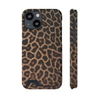Leopard Print Phone Case With Card Holder