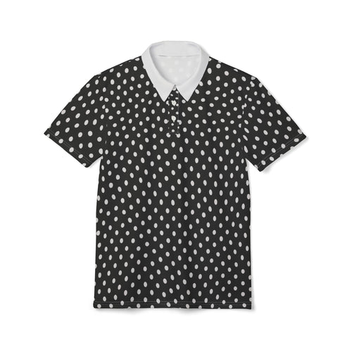 Black Polka Dot Polo Shirt
