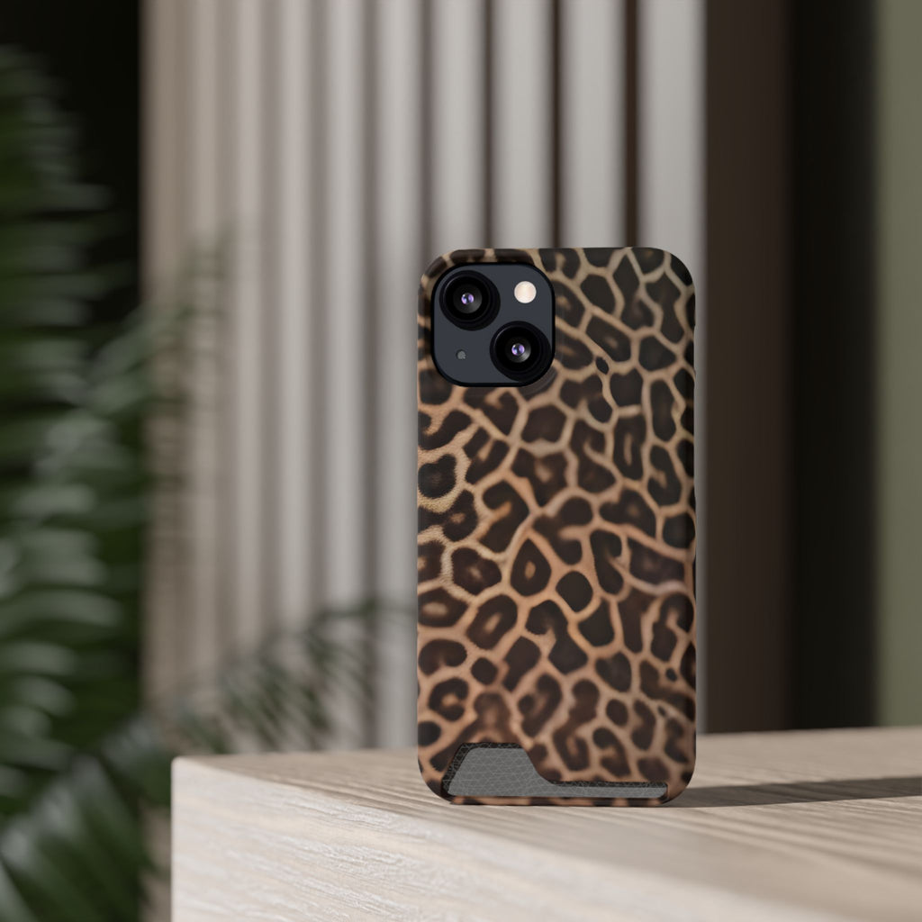 Leopard Print Phone Case With Card Holder