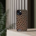 Leopard Print Phone Case With Card Holder