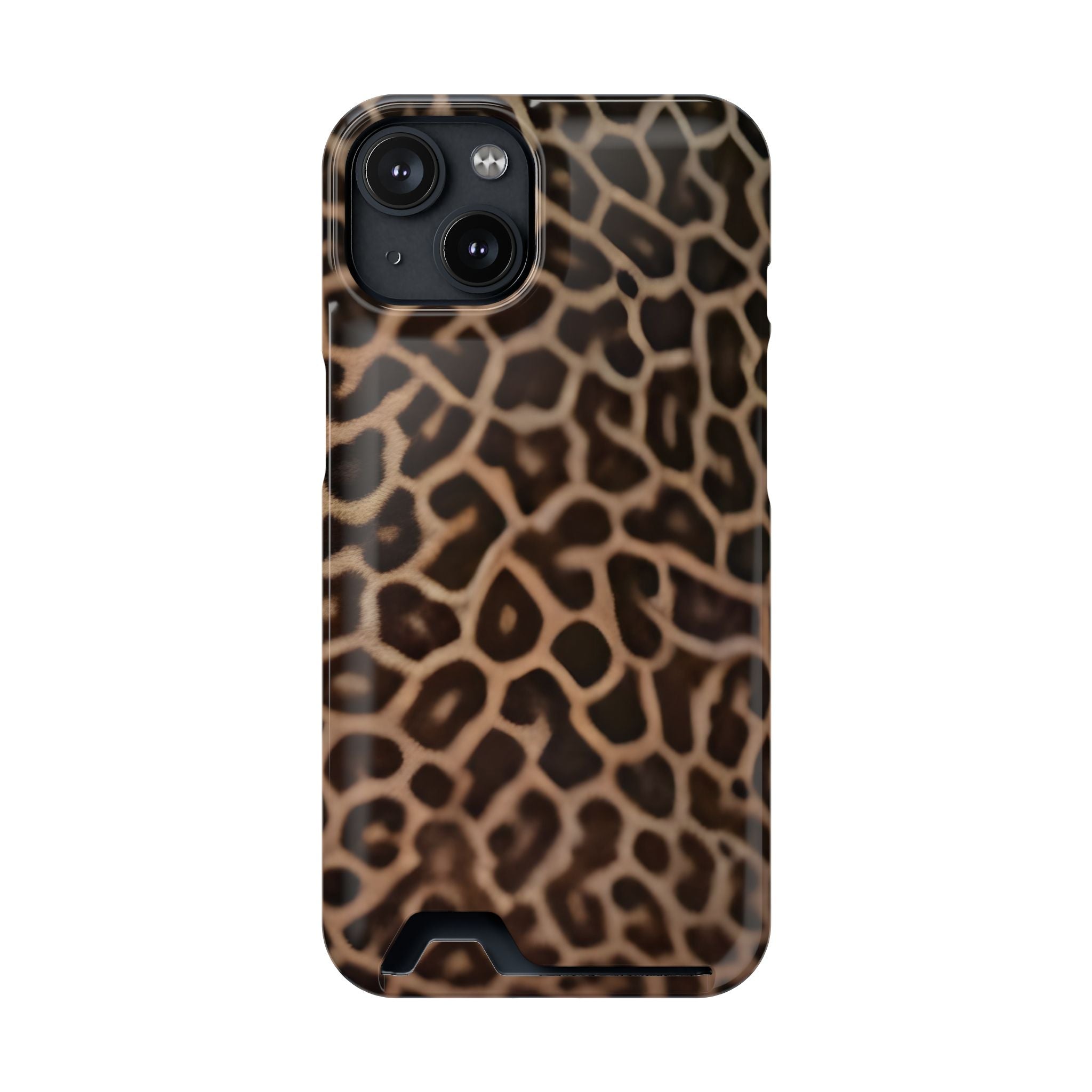 Leopard Print Phone Case With Card Holder