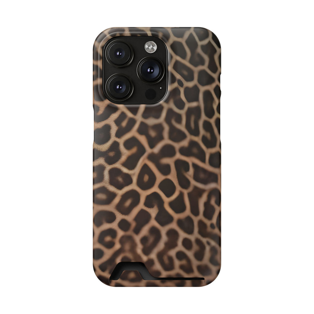 Leopard Print Phone Case With Card Holder