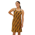 Golden Sand Dunes Racerback Dress — Beachy Textured Print AOP