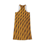 Golden Sand Dunes Racerback Dress — Beachy Textured Print AOP