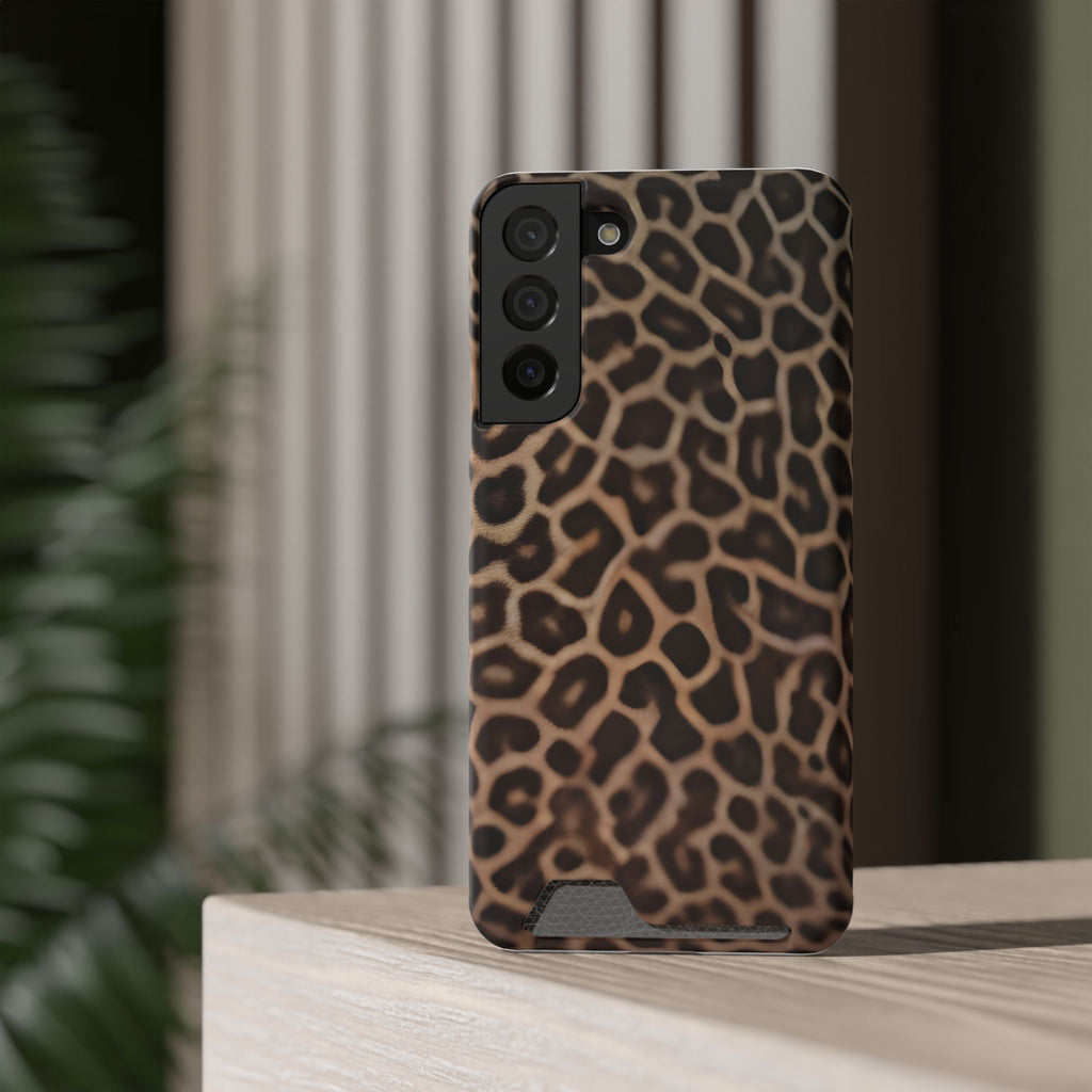 Leopard Print Phone Case With Card Holder