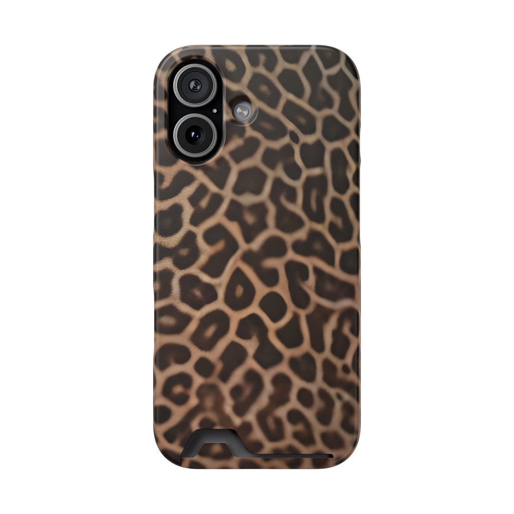 Leopard Print Phone Case With Card Holder