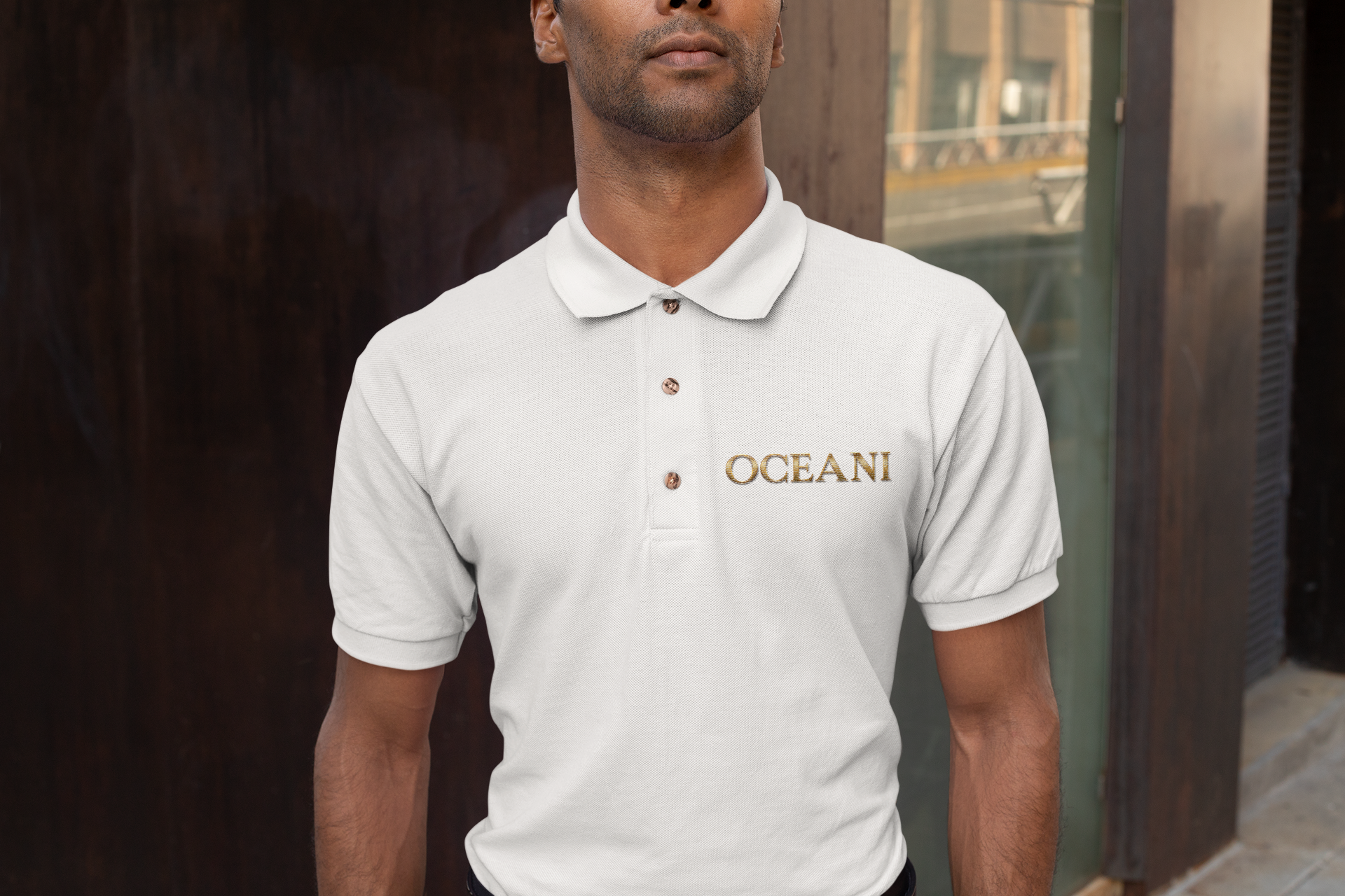 Classic White Performance Polo — 'OCEANE' Embroidered Chest