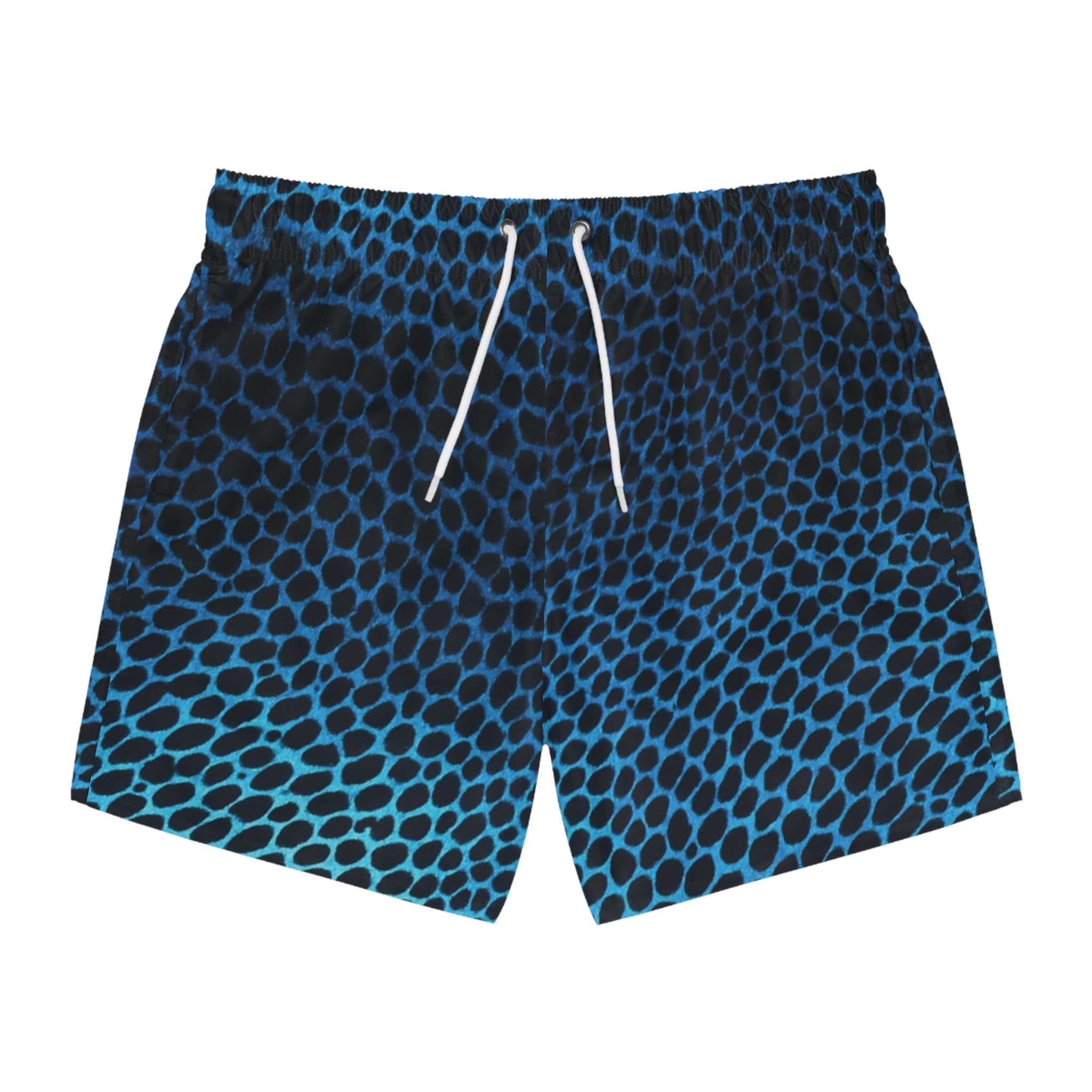 Blue Honeycomb Swim Trunks